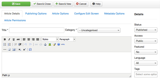 joomla editor